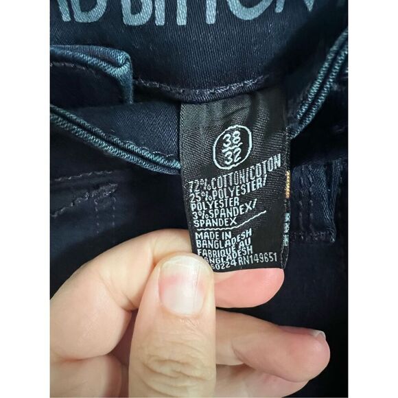 BUFFALO DAVID BITTON NWT DARK BLUE SKINNY STRETCH JEANS sz 38 x 32 - Picture 3 of 8